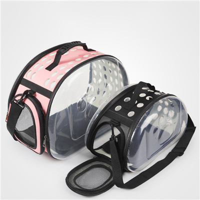 Casual breathable clear pvc  cat carrier handbag