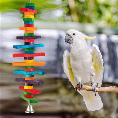 Wholesale design wooden parrot bird toys