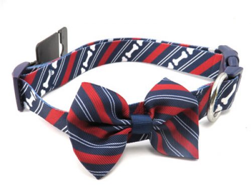 Wholesale high density nylon pet collar with bowtie